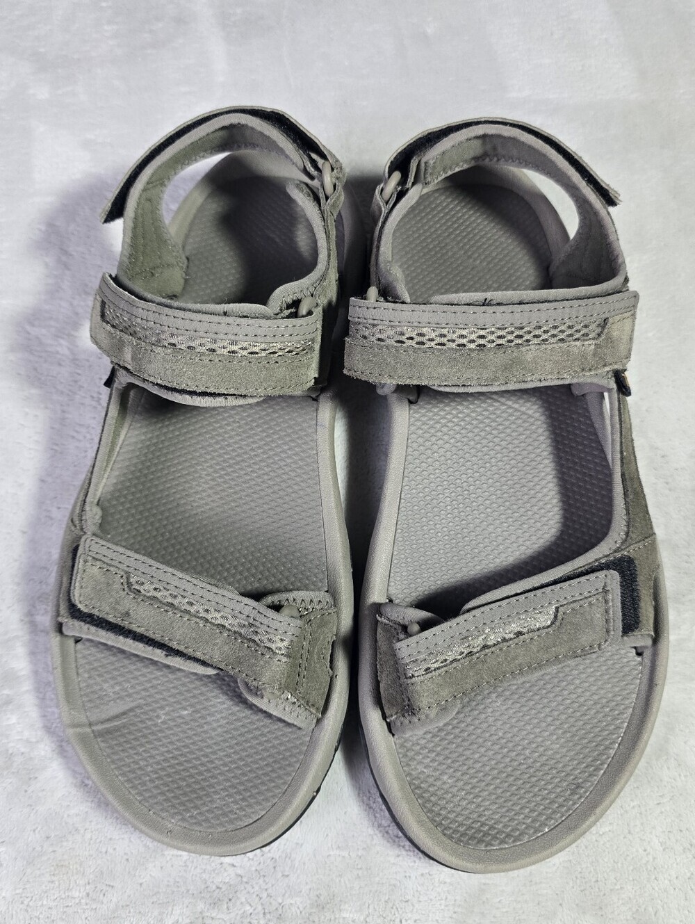 Teva Men's Hudson Hiking Sandals Taupe Suede 1002433 Size 10 Comfort Walking